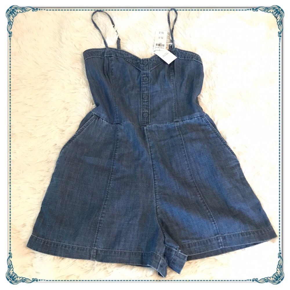 Abercrombie & Fitch Denim Romper/jumpsuit